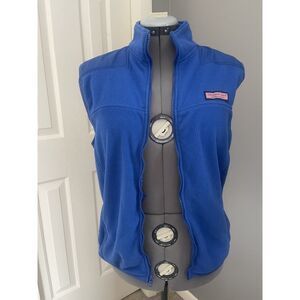 Vineyard Vines Men’s Fleece Vest – Blue | Size M | Excellent Condition
